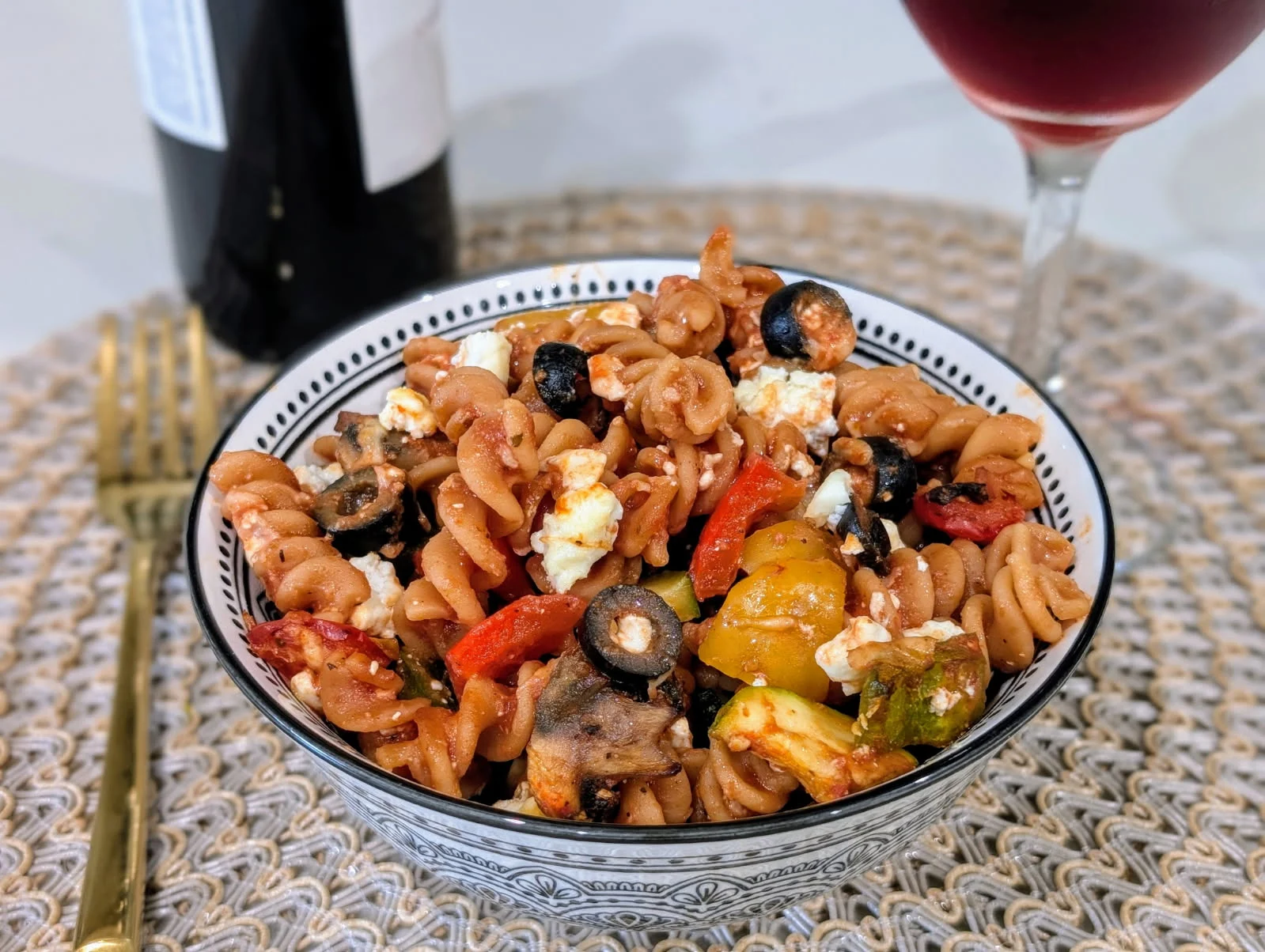 Lentil Pasta with vegetables