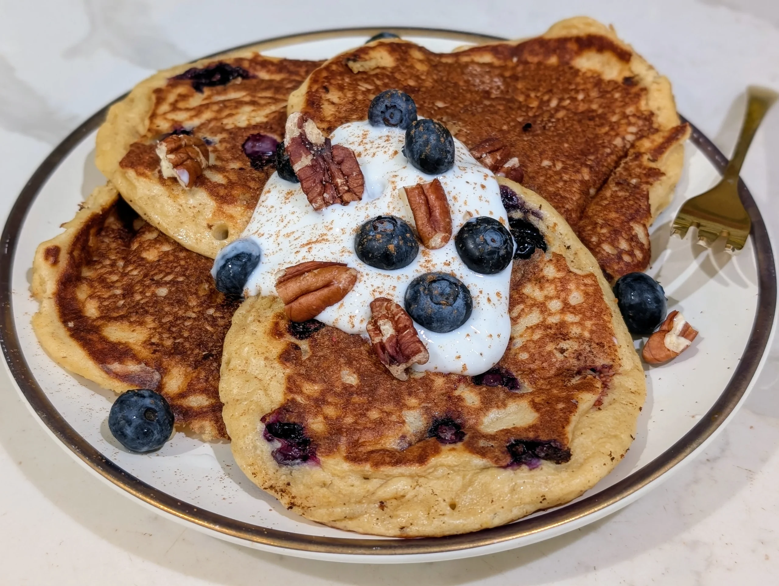 Greek yogurt-Oatmeal pancakes