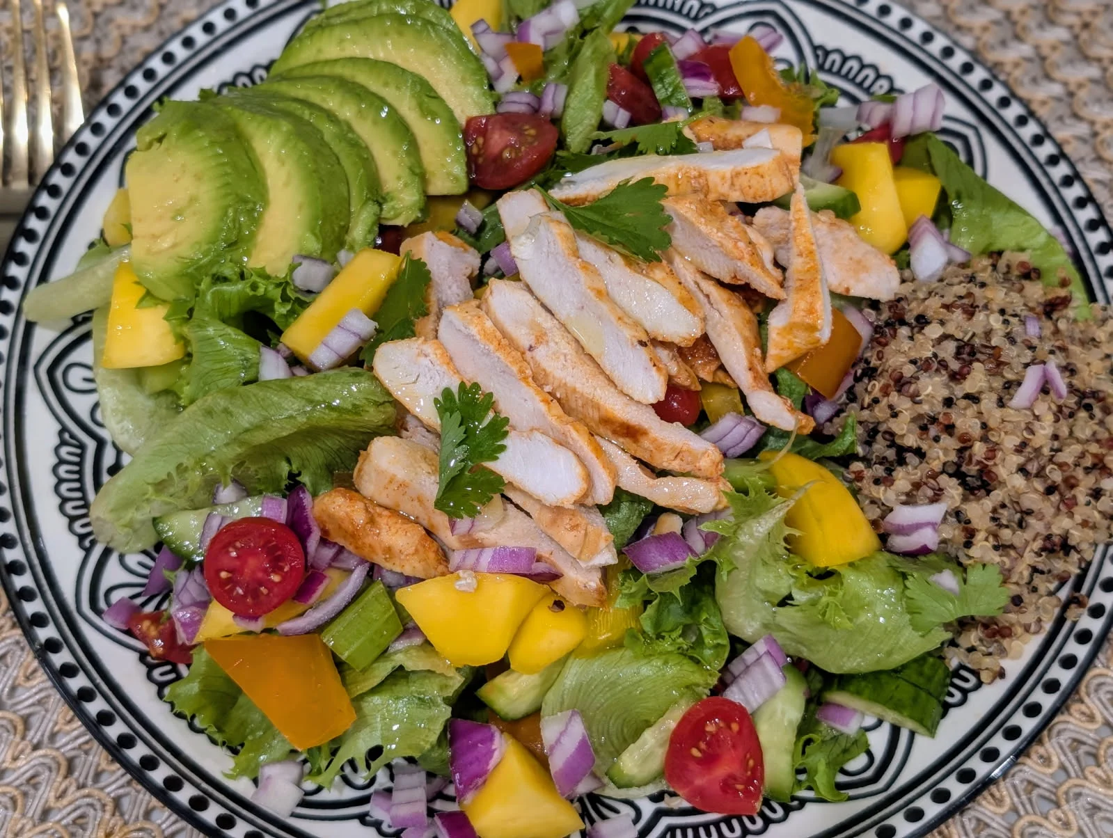 Grilled Chicken-Mango-Quinoa Salad